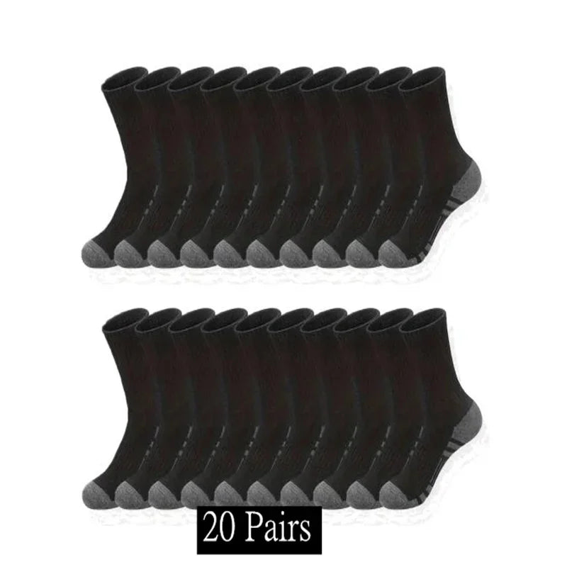 10/20/30 Pairs Men Woman Classic Crew Socks