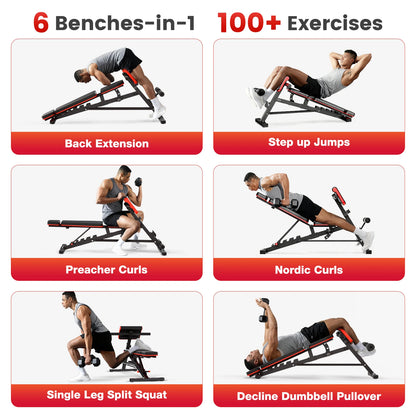 Dumbbell Bench Roman Chair Adjustable Foldable Training Weight Bench