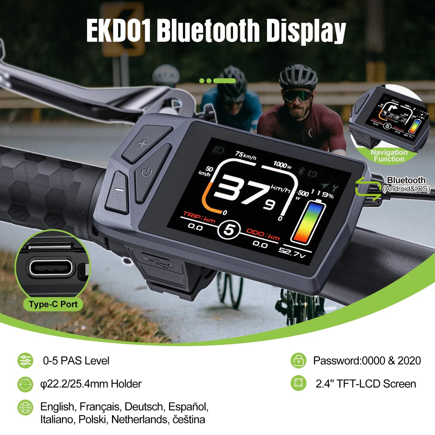 Bluetooth LCD E bike Display for BAFANG Kits