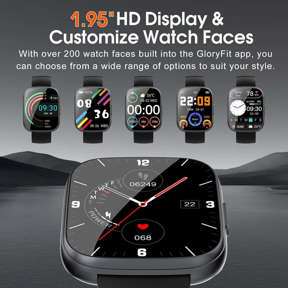 HD touchscreen fitness watch with Bluetooth calls