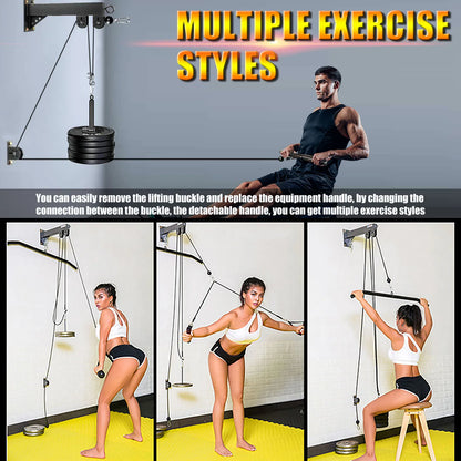 Fitness Cable Pulley System Wall Mounted LAT Pulldown Machines