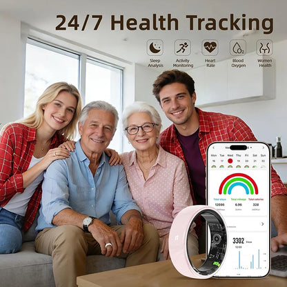 Fashion Ceramic Smart Ring with Health Tracking