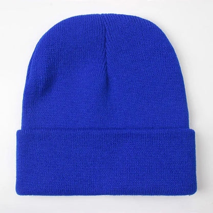 Solid Unisex Beanie Autumn Winter Wool Blends