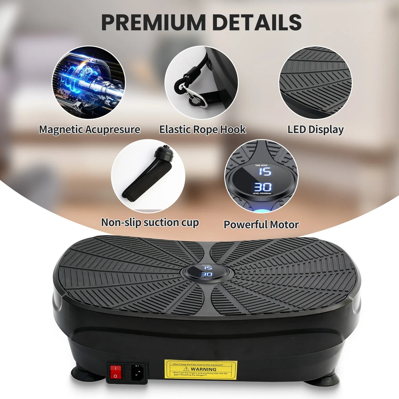 Vibration Plate Whole Body Workout Slimming Resistance Bands