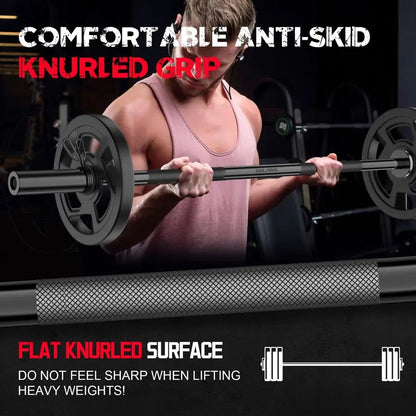 2In Weight Lifting Bar Standard Straight Barbell