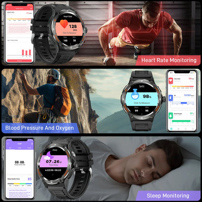 Smart Men’s Waterproof Watch with Compass Flashlight