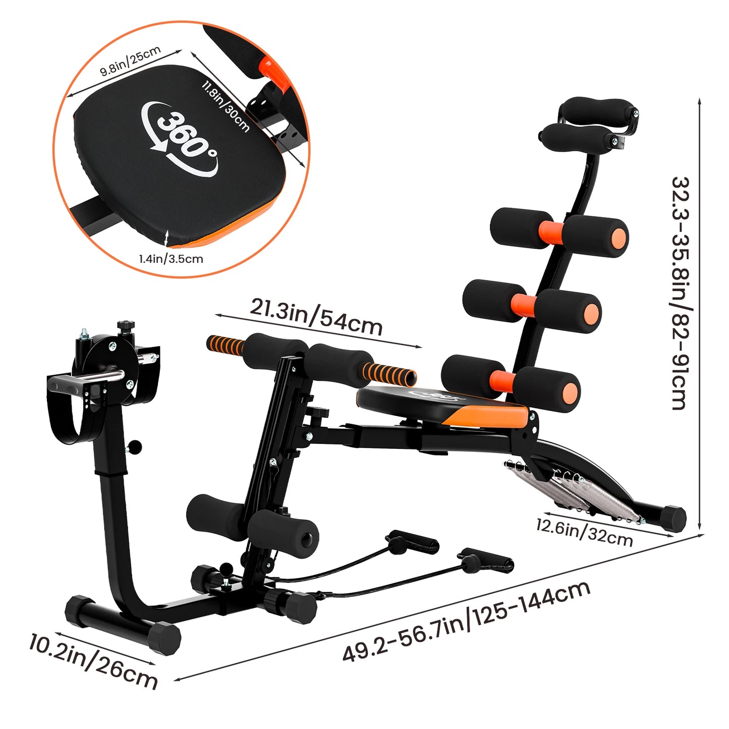 Six-In-One Multifunctional Abdominal Machine  Home Fitness