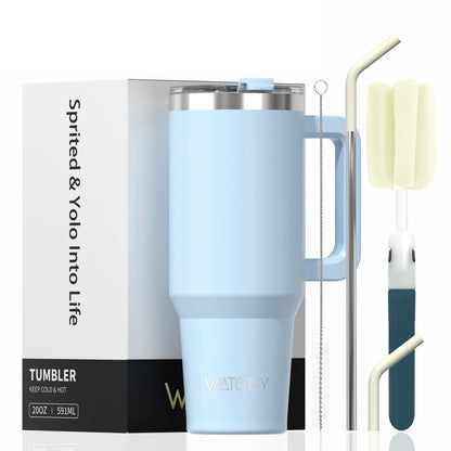 30/40oz Tumbler With Handle and Straw Stainless Steel Thermal