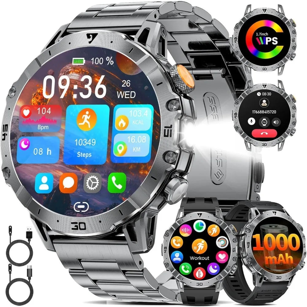 Ultra‑HD outdoor smartwatch with waterproof fitness tracking