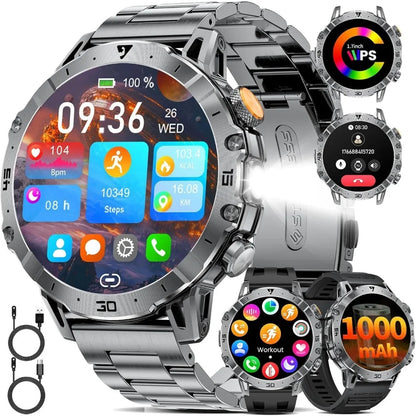 Ultra‑HD outdoor smartwatch with waterproof fitness tracking