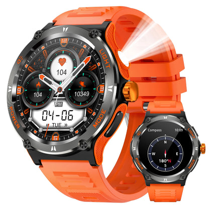 Smart Men’s Waterproof Watch with Compass Flashlight