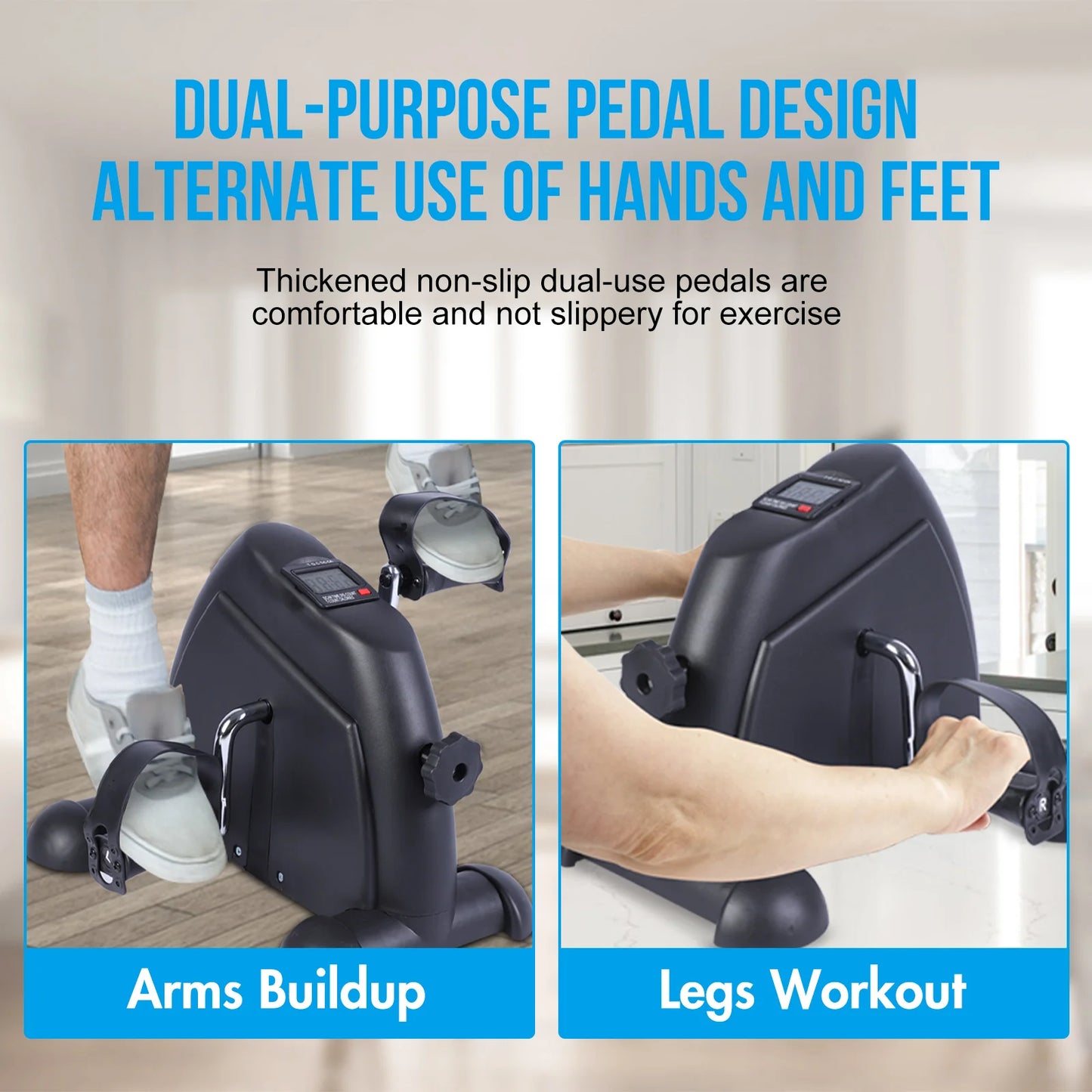 Motorized Under‑Desk Pedal Exerciser with LCD Display
