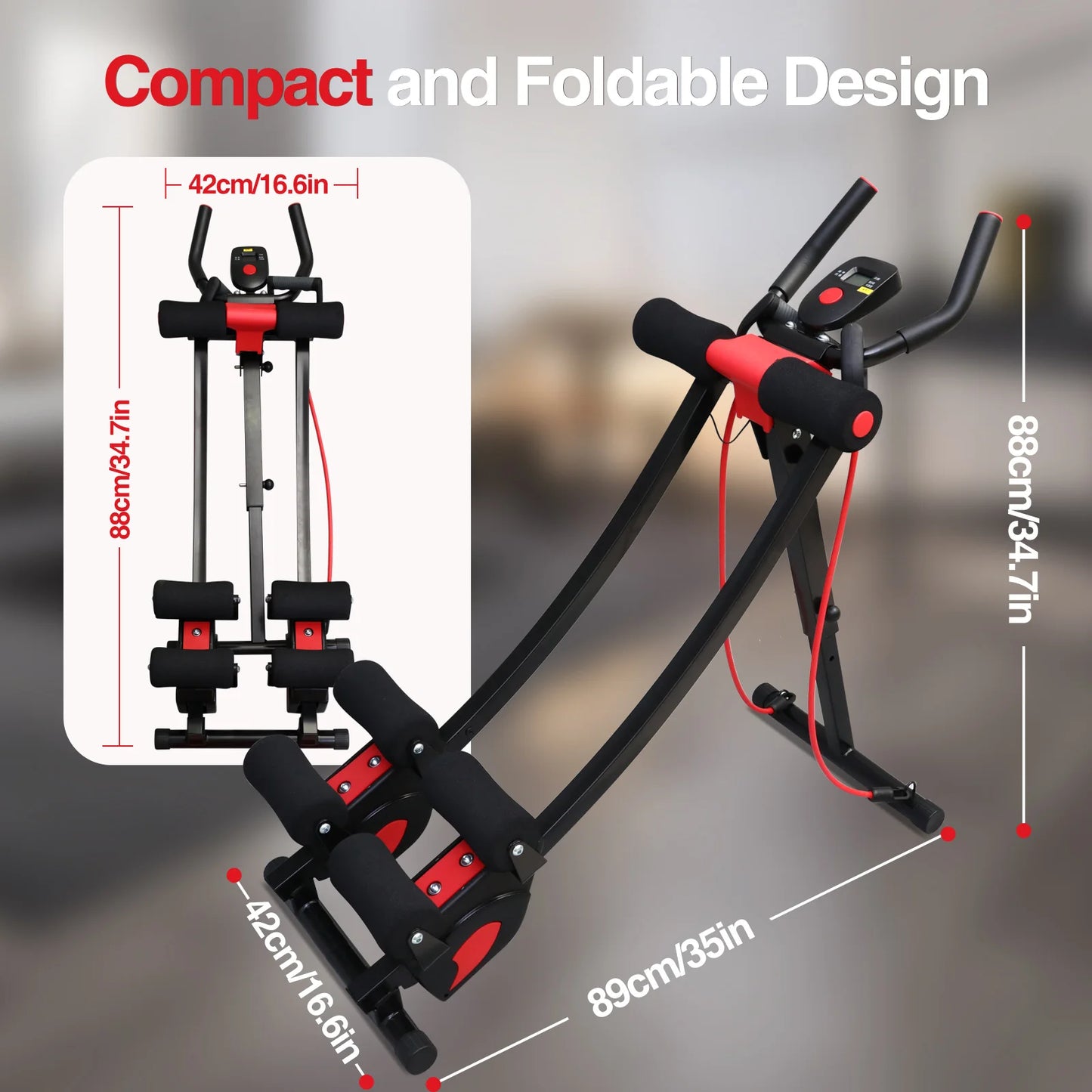 Abdominal Curling Machine Adjustable Dual Track Exercise