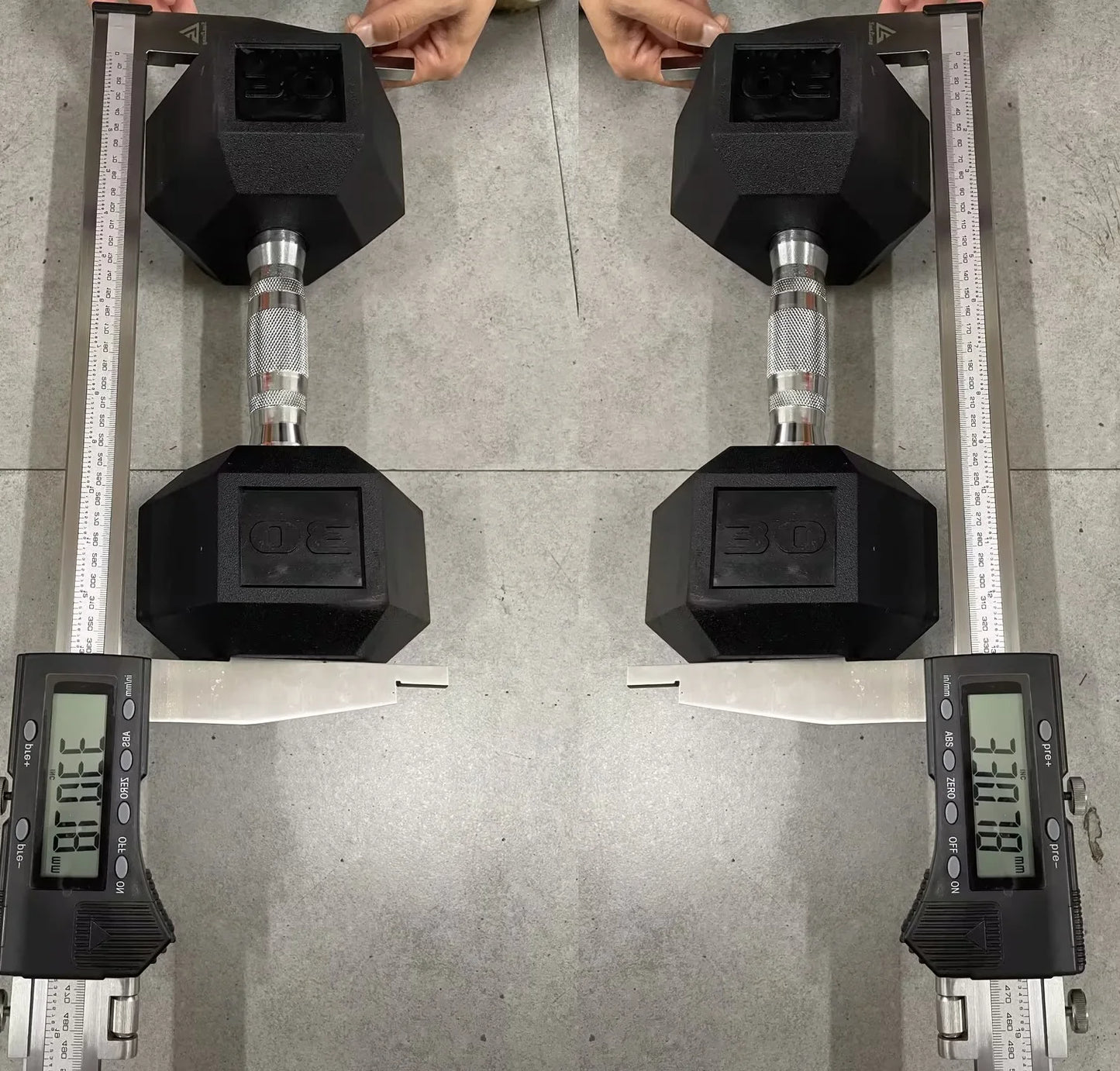 Rubber Hex Hand Dumbbell Weight Set 30-75LB
