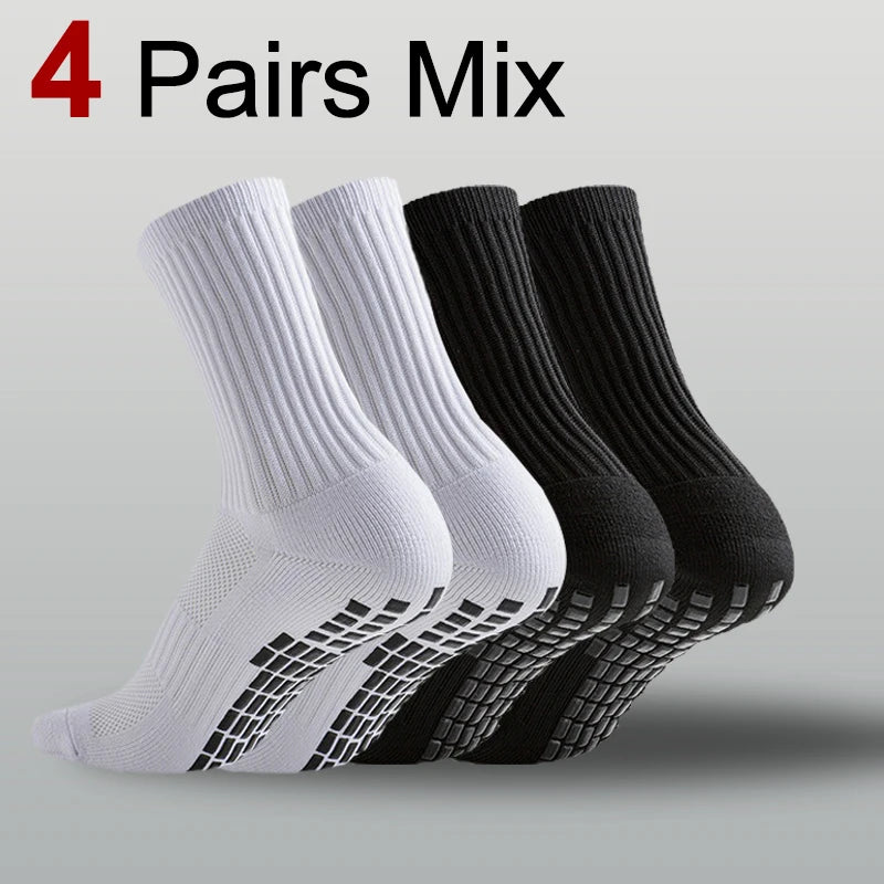 1/4/10 Pairs Men Women Non Slip Sports Socks