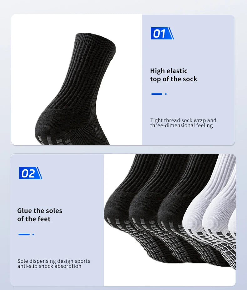 1/4/10 Pairs Men Women Non Slip Sports Socks