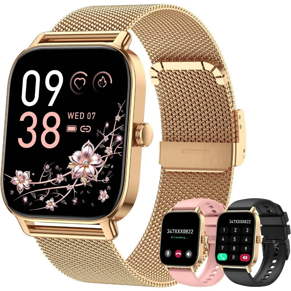 Women's Waterproof Bluetooth Fitness Smartwatch with Health Tracking