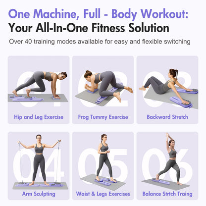 Portable Pilates Reformer Board Full‑Body Workout Machine