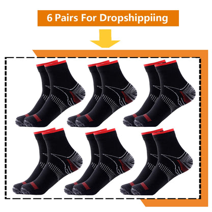 Medical Athletic Nylon Compression Socks Three‑Pair Set