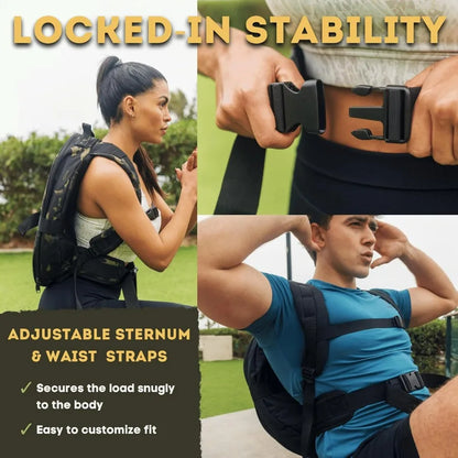 Weighted Backpack for Strength Training, Rucking, and Gym Workouts