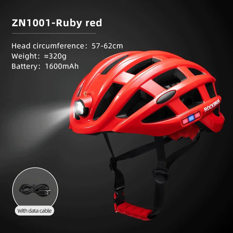 ROCKBROS LED Cycling Helmet with USB Charging