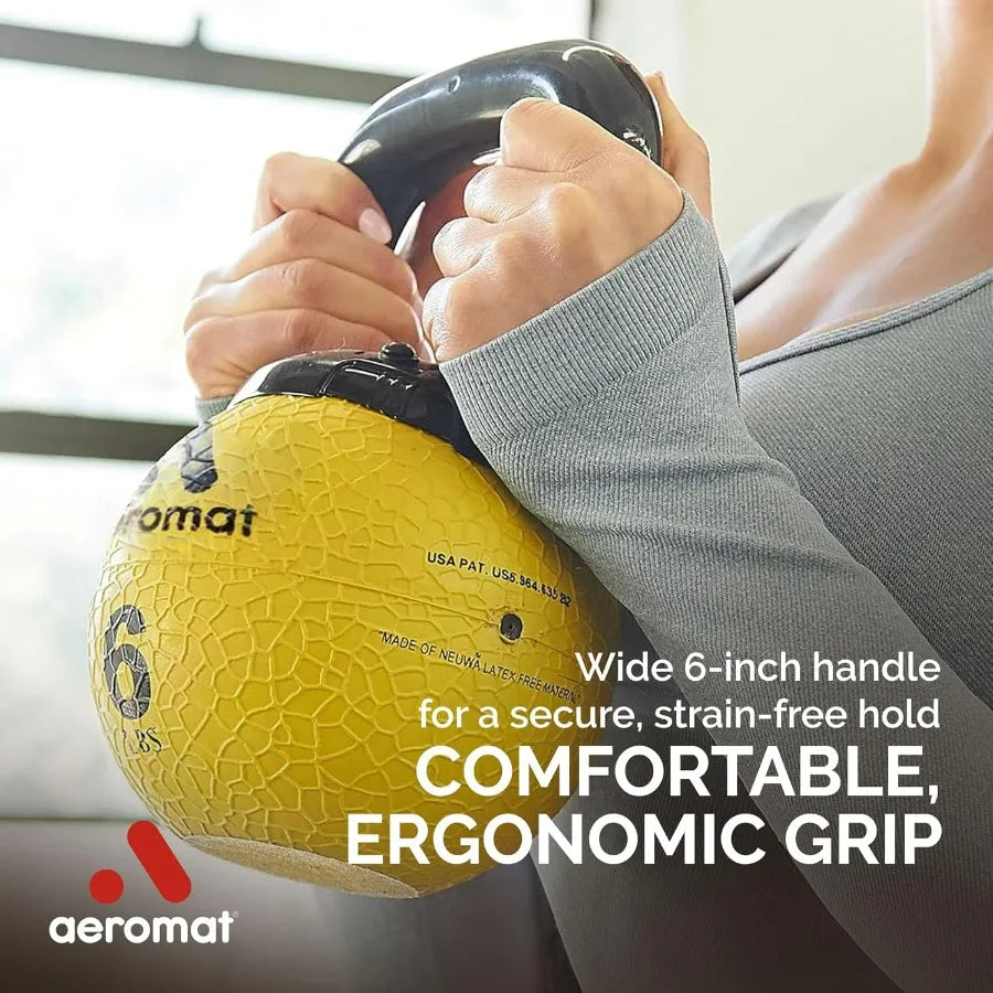 Weighted Exercise Medicine Ball with Anti-Slip Grip & Wide Handle,