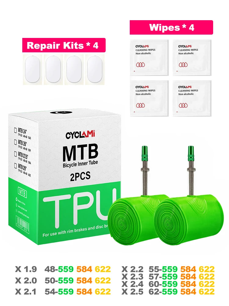Ultralight TPU MTB Inner Tubes, 45mm FV