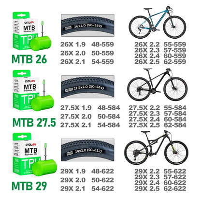 Ultralight TPU MTB Inner Tubes, 45mm FV