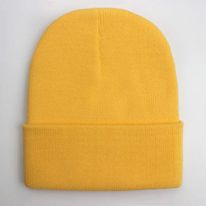 Solid Unisex Beanie Autumn Winter Wool Blends