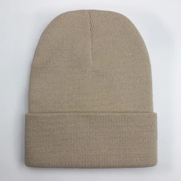 Solid Unisex Beanie Autumn Winter Wool Blends