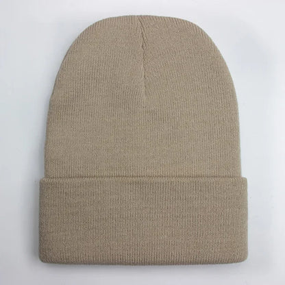 Solid Unisex Beanie Autumn Winter Wool Blends