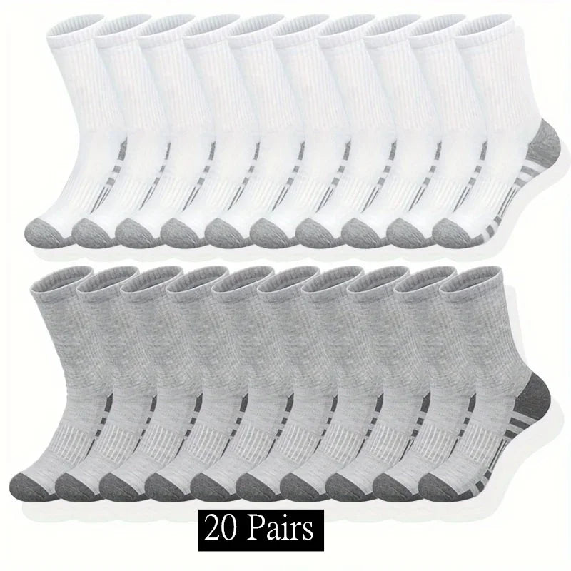 10/20/30 Pairs Men Woman Classic Crew Socks