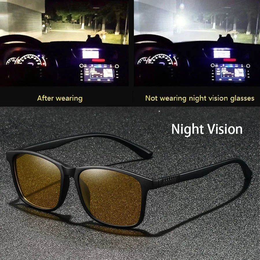Fashion Vintage Square Frame Unisex Night Vision