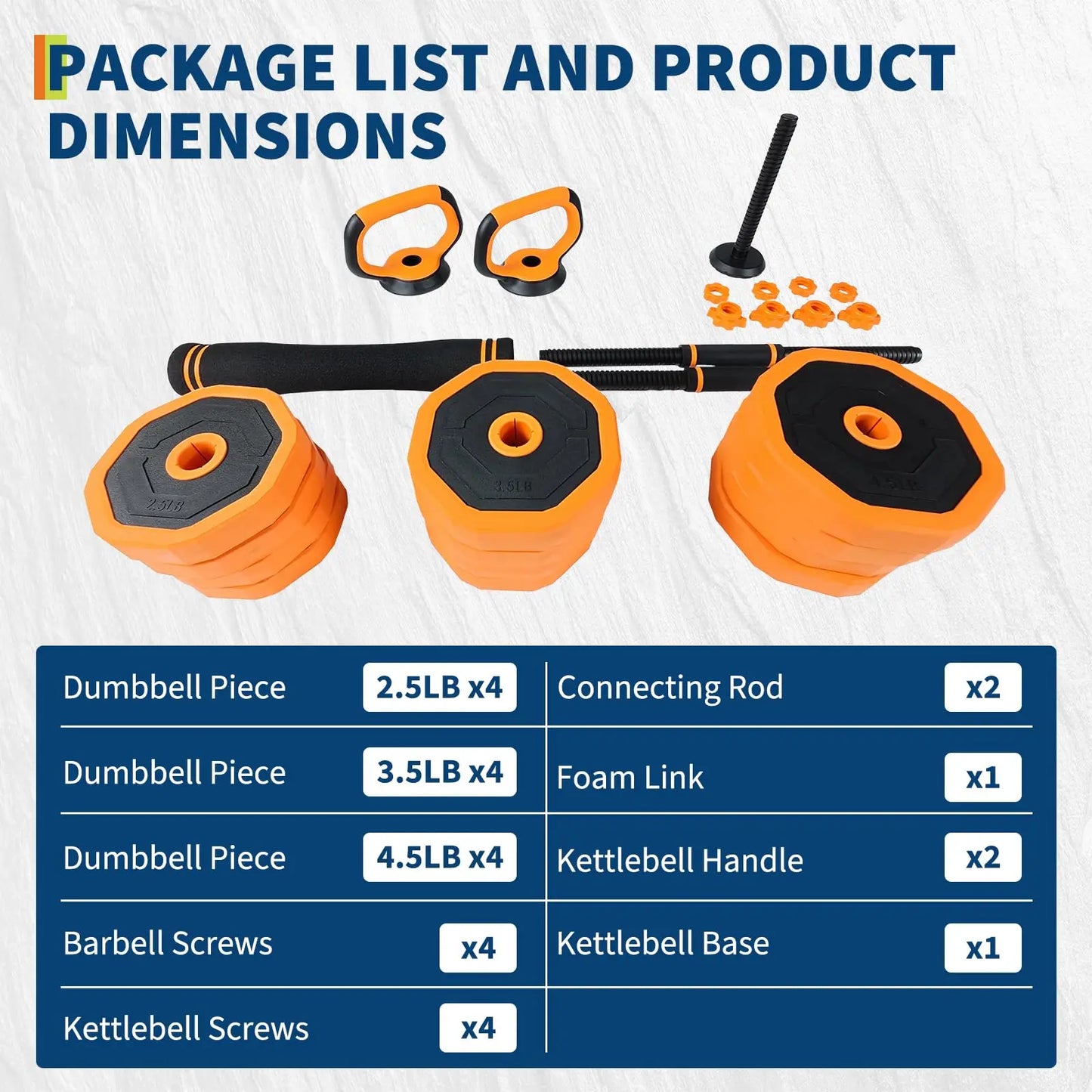 4‑in‑1 Adjustable Dumbbell Barbell Home Gym Set