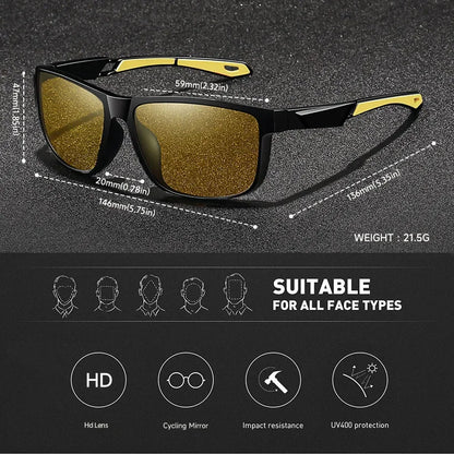 Fashion Vintage Square Frame Unisex Night Vision