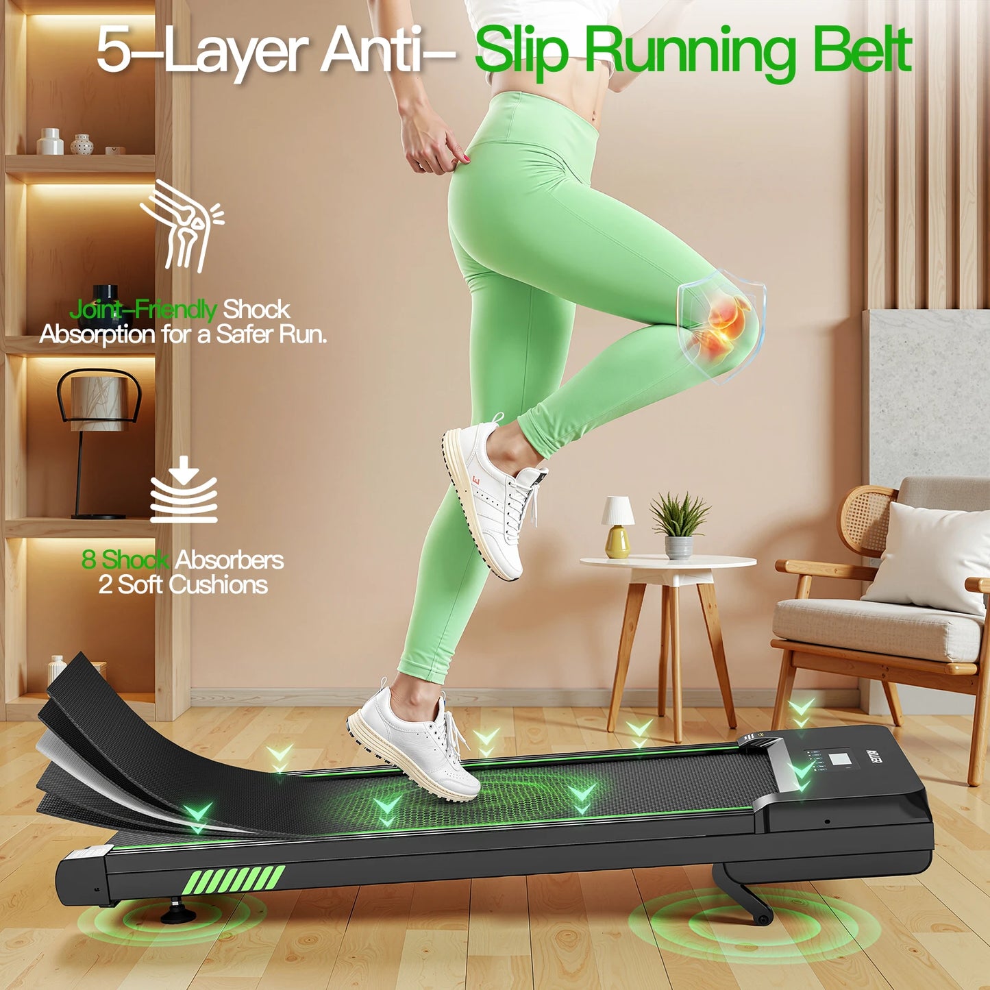 Walking Pad with Auto Incline Treadmill