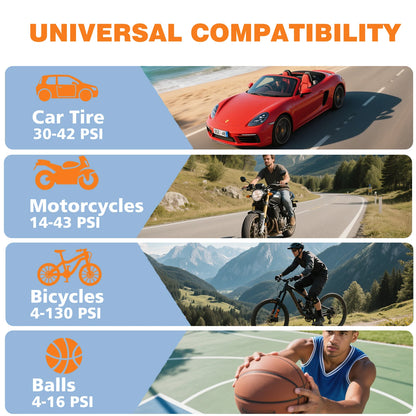 Compact Mini Electric Bicycle Air Pump
