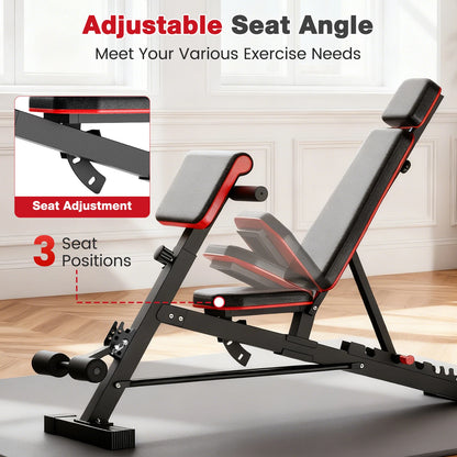 Dumbbell Bench Roman Chair Adjustable Foldable Training Weight Bench