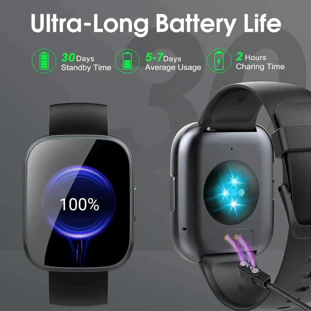 HD touchscreen fitness watch with Bluetooth calls