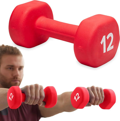 Neoprene Coated Hexagonal Dumbbell for Home Gym Workouts