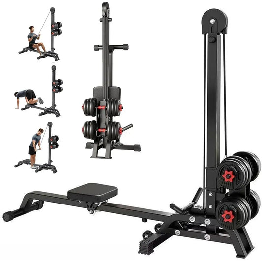 Adjustable Rowing Machine With Weight System Bar