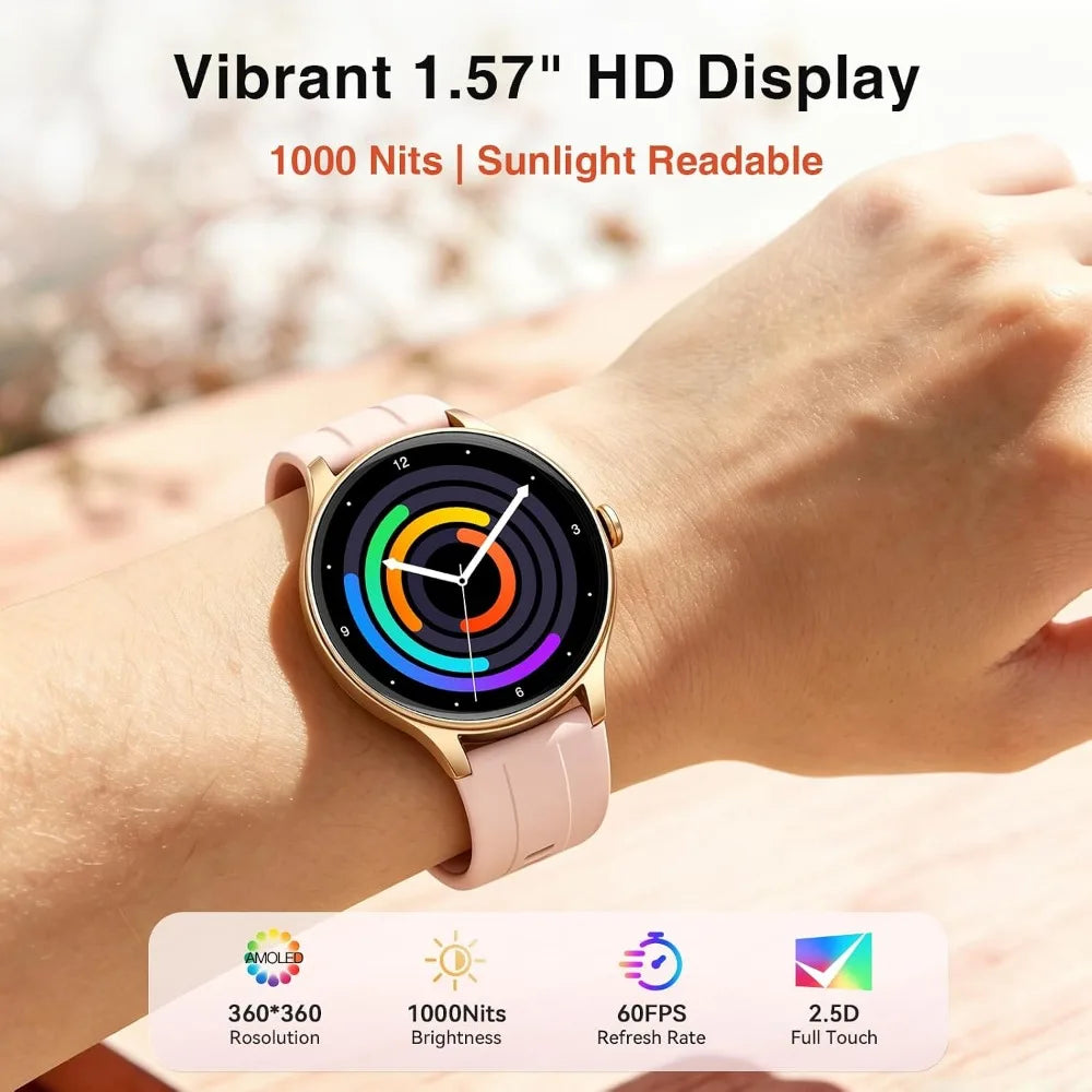 Women’s HD Bluetooth Waterproof Fitness Smartwatch