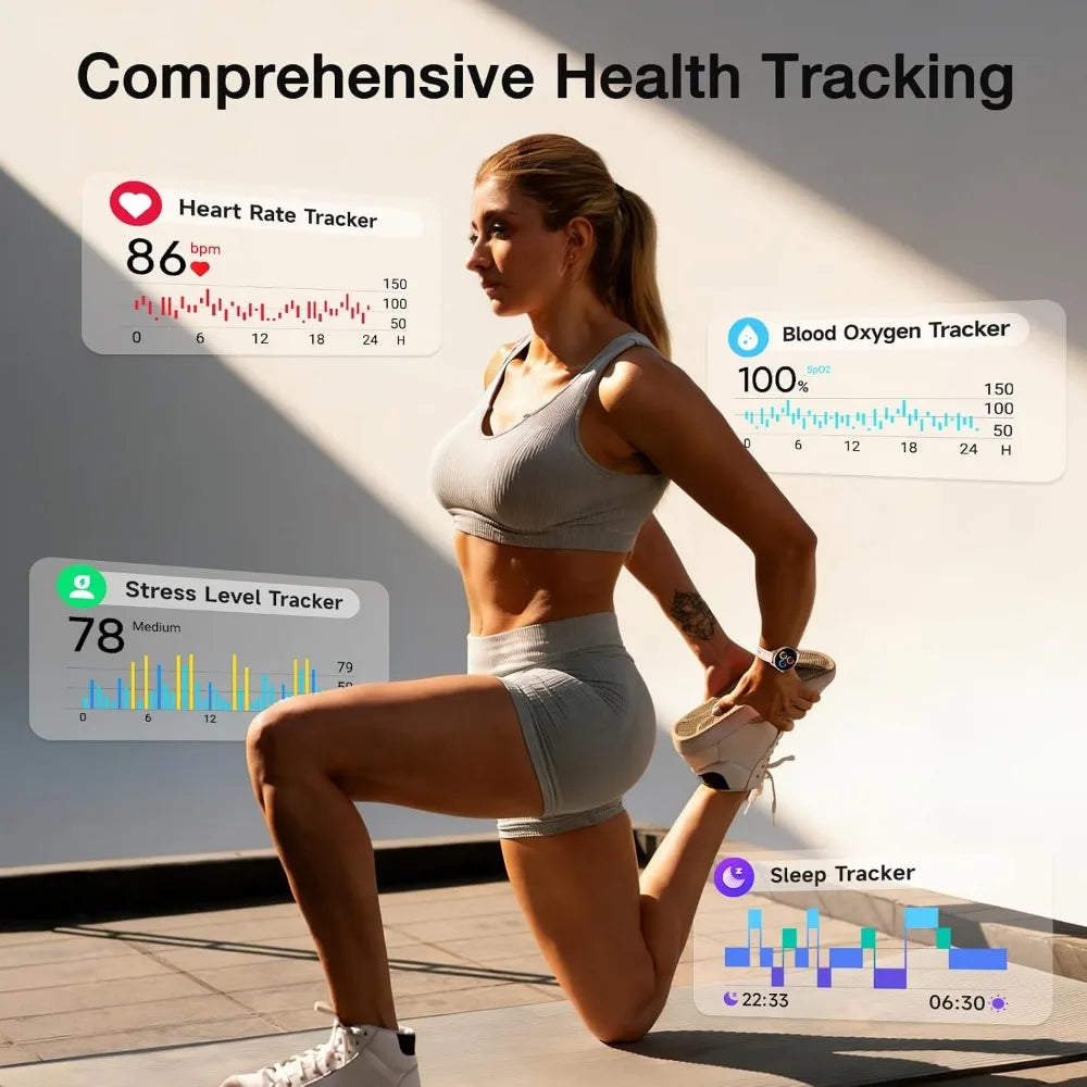 Women’s HD Bluetooth Waterproof Fitness Smartwatch
