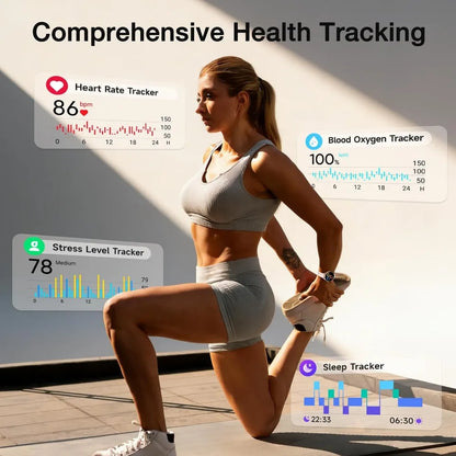 Women’s HD Bluetooth Waterproof Fitness Smartwatch