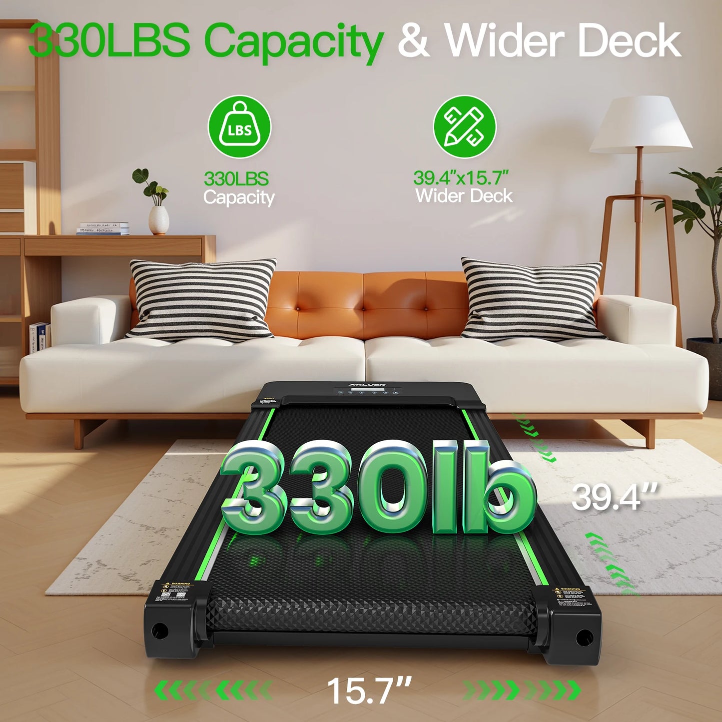Walking Pad with Auto Incline Treadmill