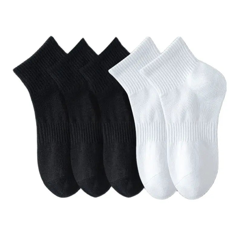 Cotton Anti‑Odor Breathable Sports Boat Socks Pack