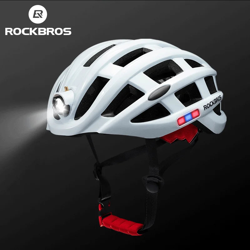 ROCKBROS LED Cycling Helmet with USB Charging