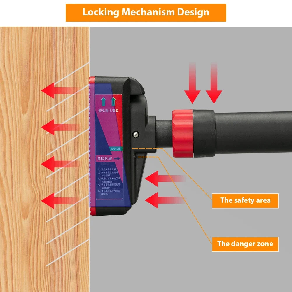 Strength Training Pull-up Bars with Level Gauge 69-92cm Adjustable Width 200kg Max Load Capacity Chin Up Bar For Doorway