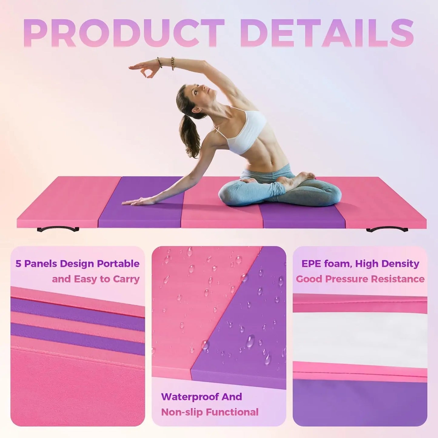 Folding Gym Mat Extra Firm High Density