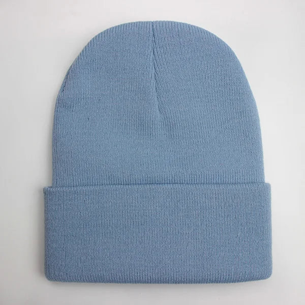 Solid Unisex Beanie Autumn Winter Wool Blends